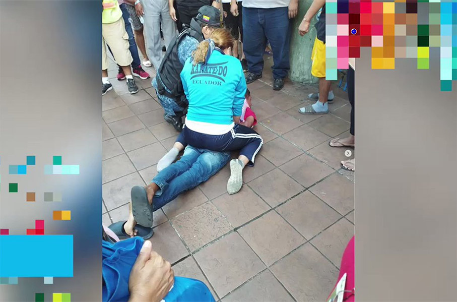 Entrenadora de artes marciales somete a un sujeto agredía a su pareja, esto en Ecuador