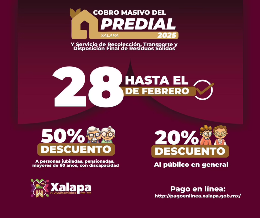 Continúan descuentos en pago del Predial en febrero